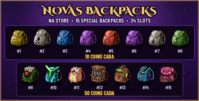 Novas Backpacks na Store